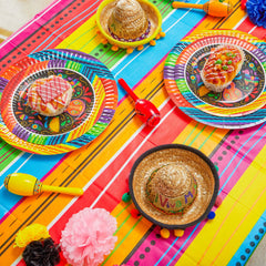 Cinco De Mayo Multicolor Plastic Tablecover, 6 Pack