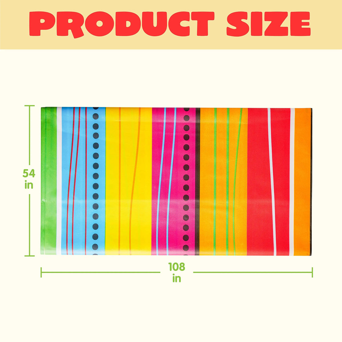 Cinco De Mayo Multicolor Plastic Tablecover, 6 Pack