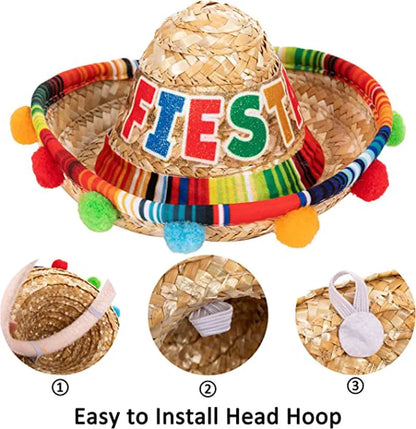 Cinco De Mayo Sombrero Headband (6 Pack)
