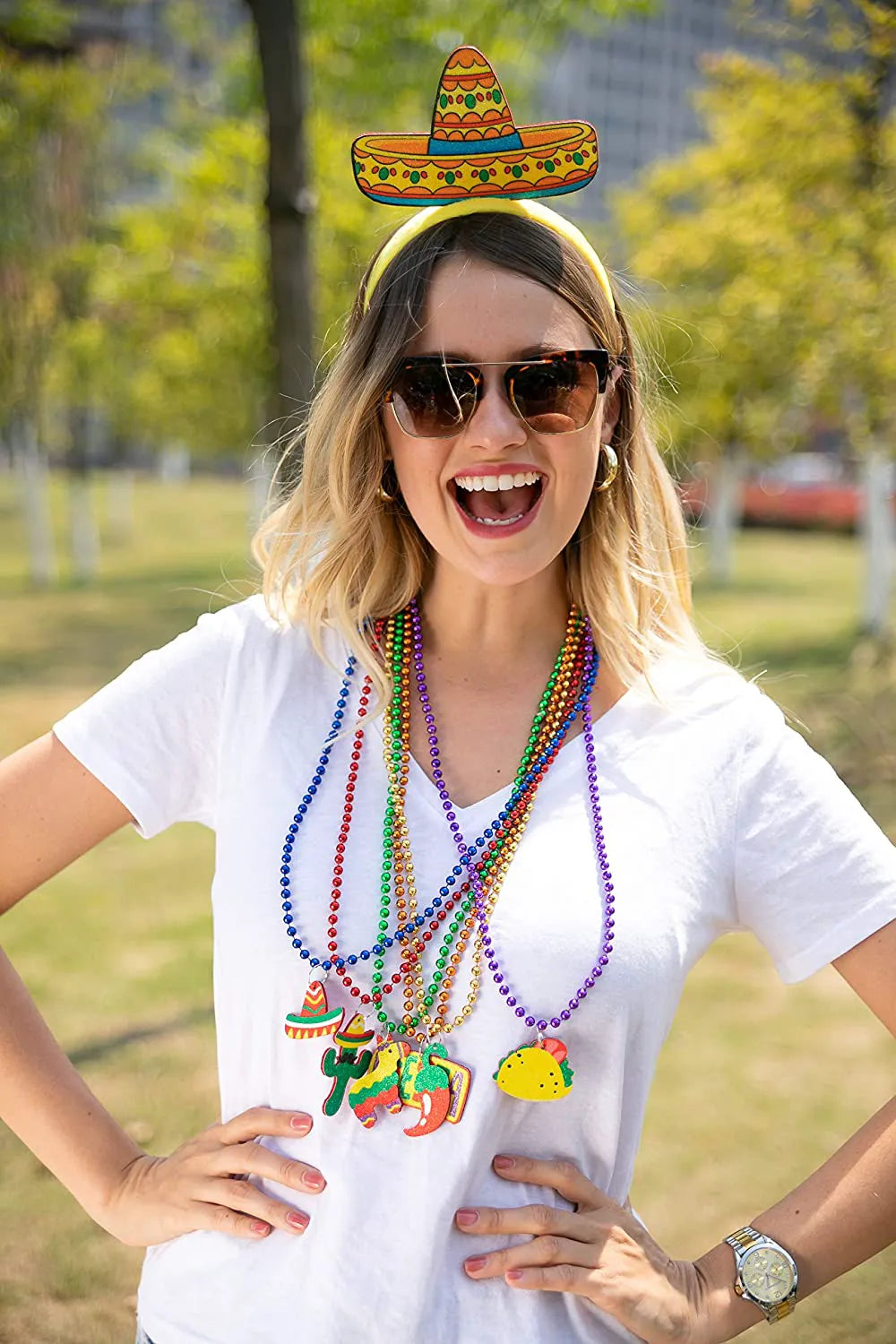 12-Pack Cinco de Mayo Fiesta Bead Necklaces