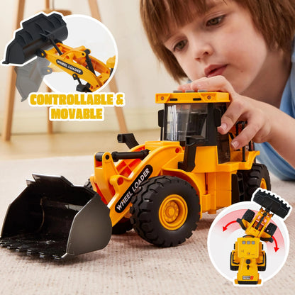 Construction Site Play Set with Excavator, Dump Truck, and Loader