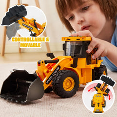 Construction Site Play Set with Excavator, Dump Truck, and Loader