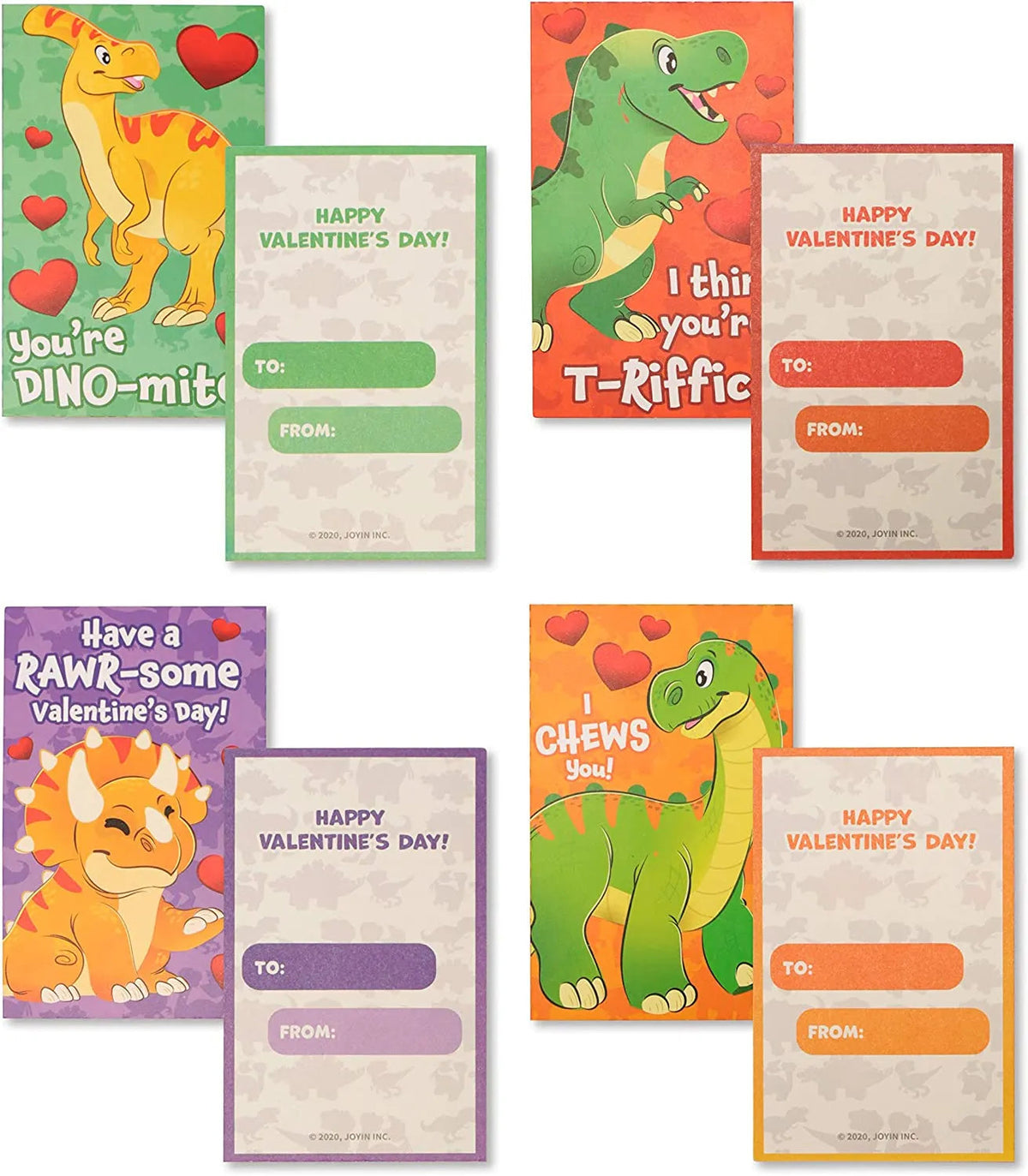 Dinosaur Valentine's Day Mailbox and Cards Set