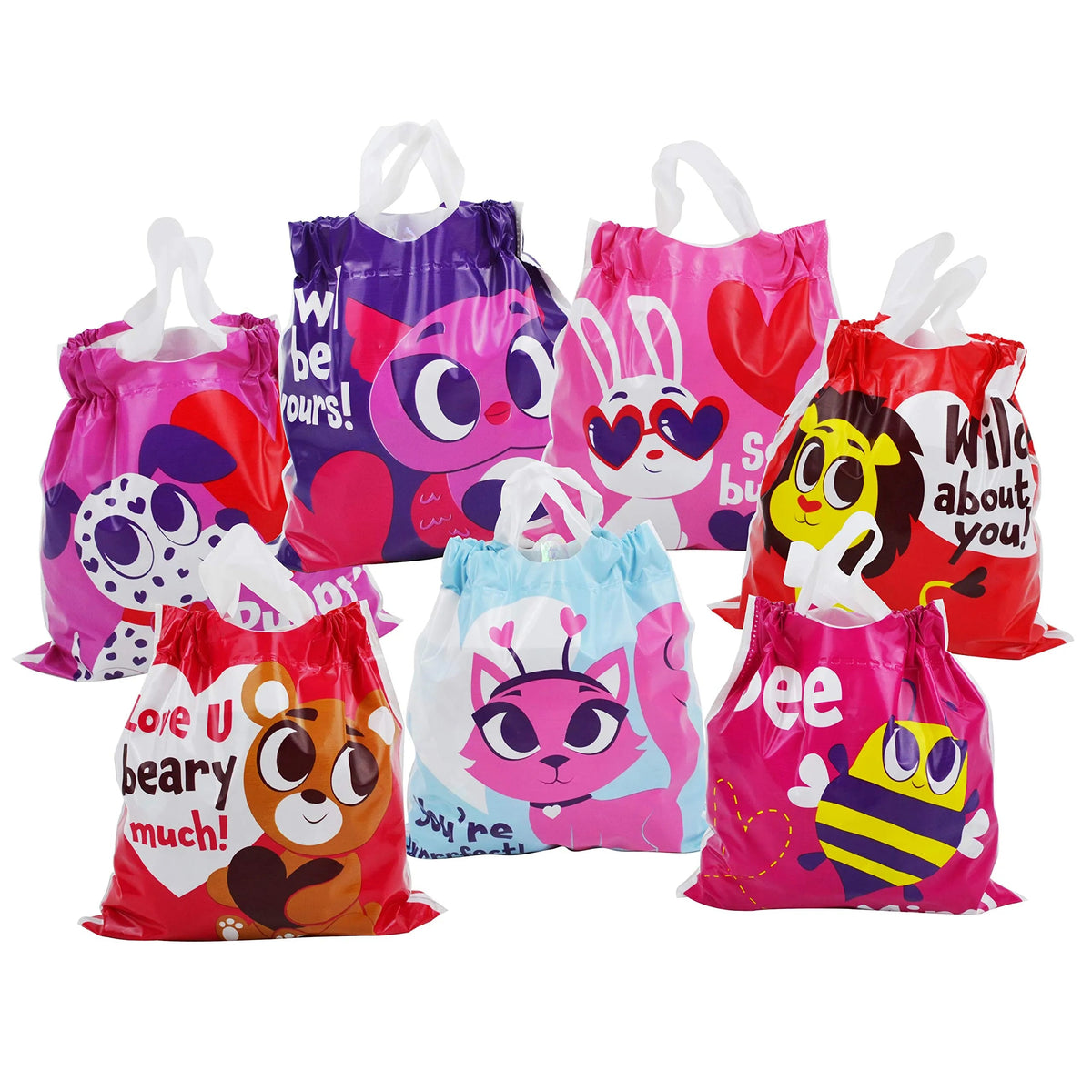 72-Piece Valentine's Day Drawstring Candy Bags