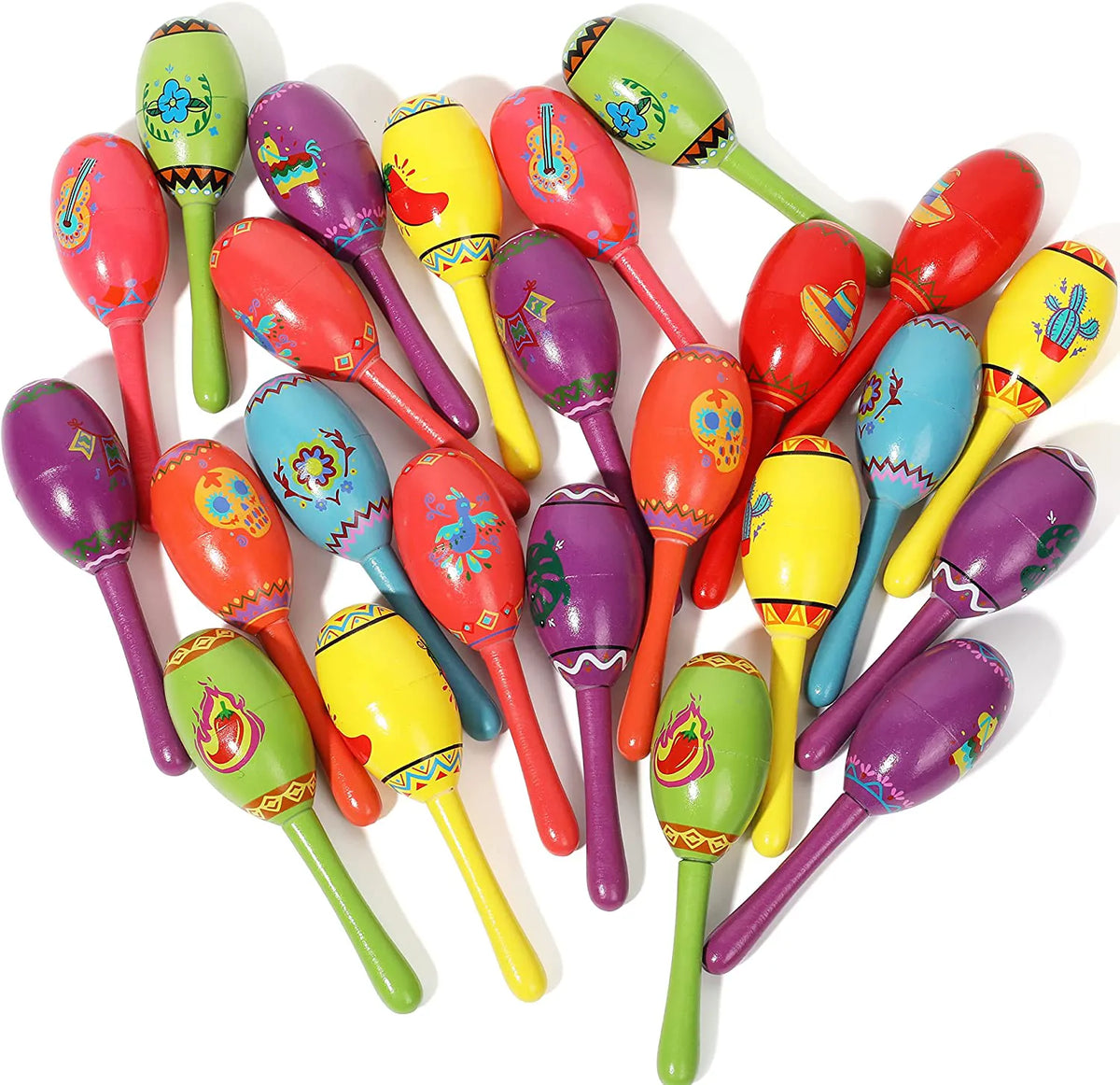 Fiesta Wooden Maracas (24 Pack)
