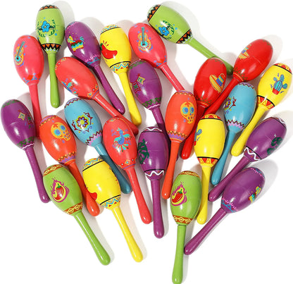 Fiesta Wooden Maracas (24 Pack)