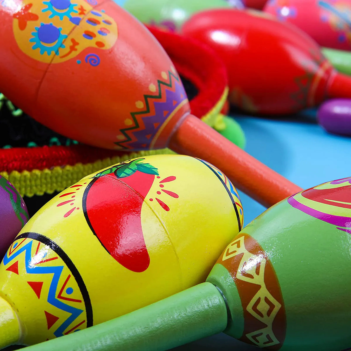 Fiesta Wooden Maracas (24 Pack)
