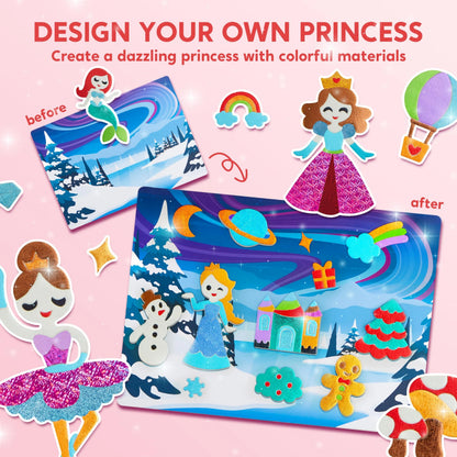 Foil Art Kit for Kids with Foam Stickers - Creative Travel Toys & Birthday Gifts
