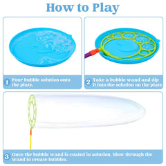 Giant Bubble Wand Toys with Tray Bulk - Large Bubble Maker