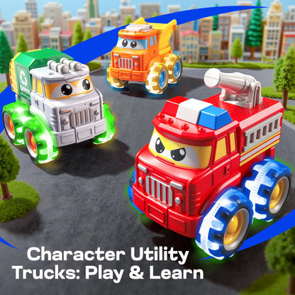 GlowRover Light-Up Monster Truck Toy Set for Toddlers