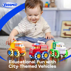GlowRover Light-Up Monster Truck Toy Set for Toddlers