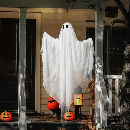 Spooky White LED Ghost Hanging Decoration (47in) for Halloween