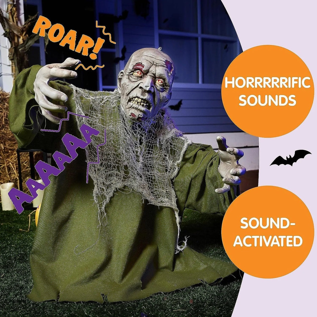 JOYIN Halloween Animated Zombie Groundbreaker with Movable Arms