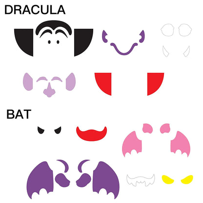 18-Pack Halloween Foam Stickers