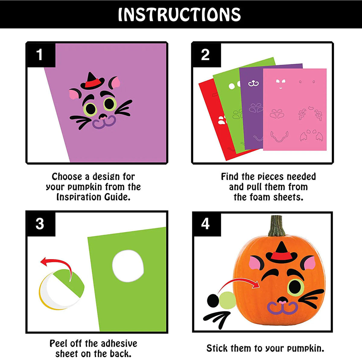 18-Pack Halloween Foam Stickers