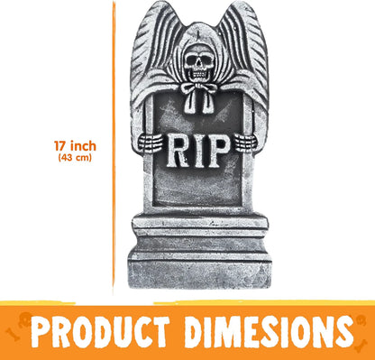 17-Inch Halloween Foam RIP Graveyard Tombstones (5-Pack)