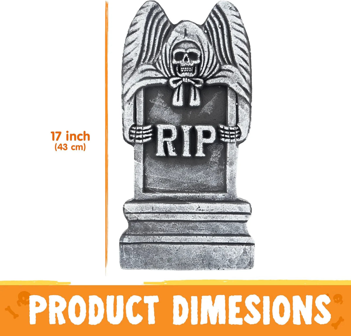 17-Inch Halloween Foam RIP Graveyard Tombstones (5-Pack)