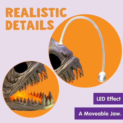 LED-Eye Skeleton Fish Halloween Decoration