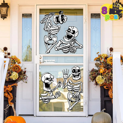 JOYIN Halloween Skeleton Window Clings for Glass Walls