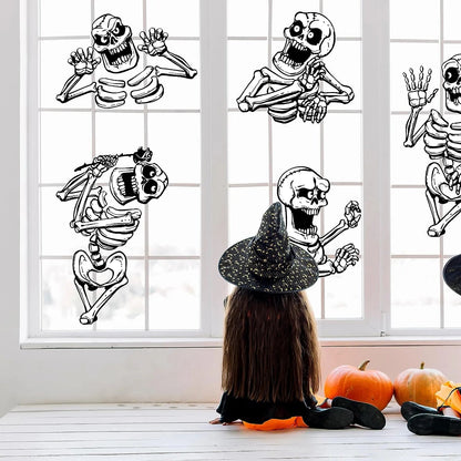 JOYIN Halloween Skeleton Window Clings for Glass Walls