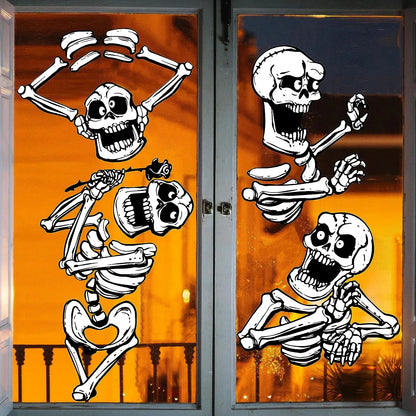 JOYIN Halloween Skeleton Window Clings for Glass Walls
