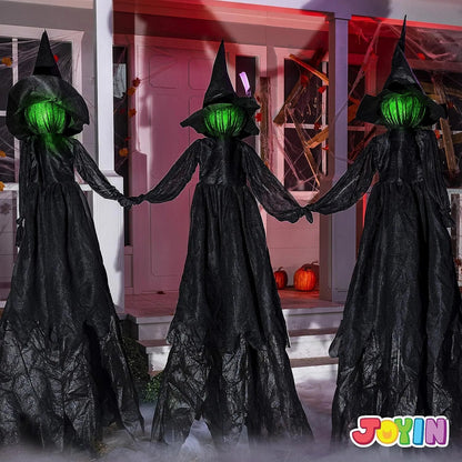 3-Pack 4.2 ft Halloween Witch Yard Decorations