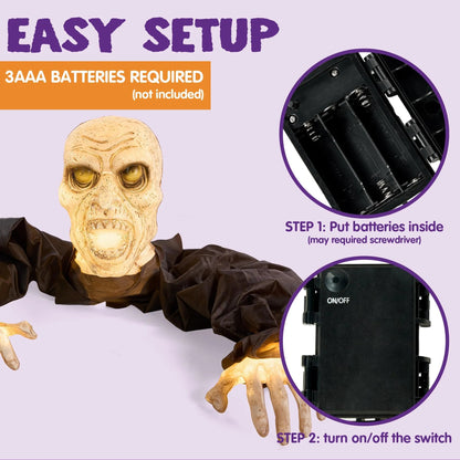 Halloween Light-Up Zombie Groundbreaker Decoration