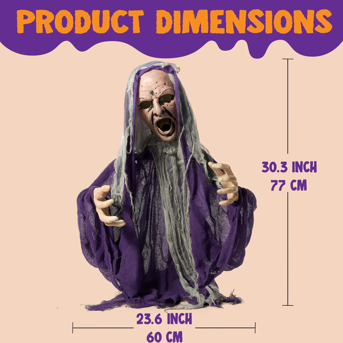 Halloween Zombie Groundbreaker Decoration with Light and Sound