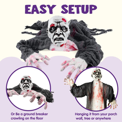 Halloween Zombie Groundbreaker with Posable Arms