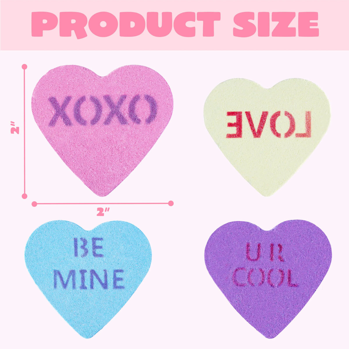 Valentine's Day Heart Shape Soap - 12 Pack Heart Soap Bath Bombs with Cards