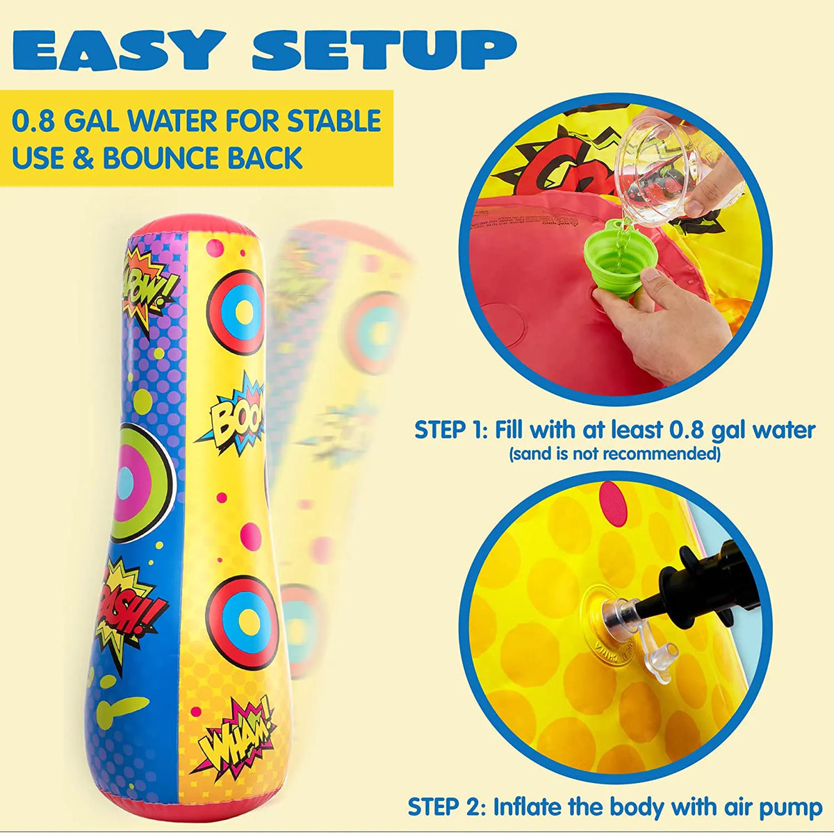 Inflatable Bounce-Back Punching Bag