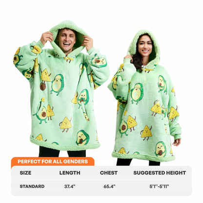 Avocado Adult Sherpa Wearable Blanket
