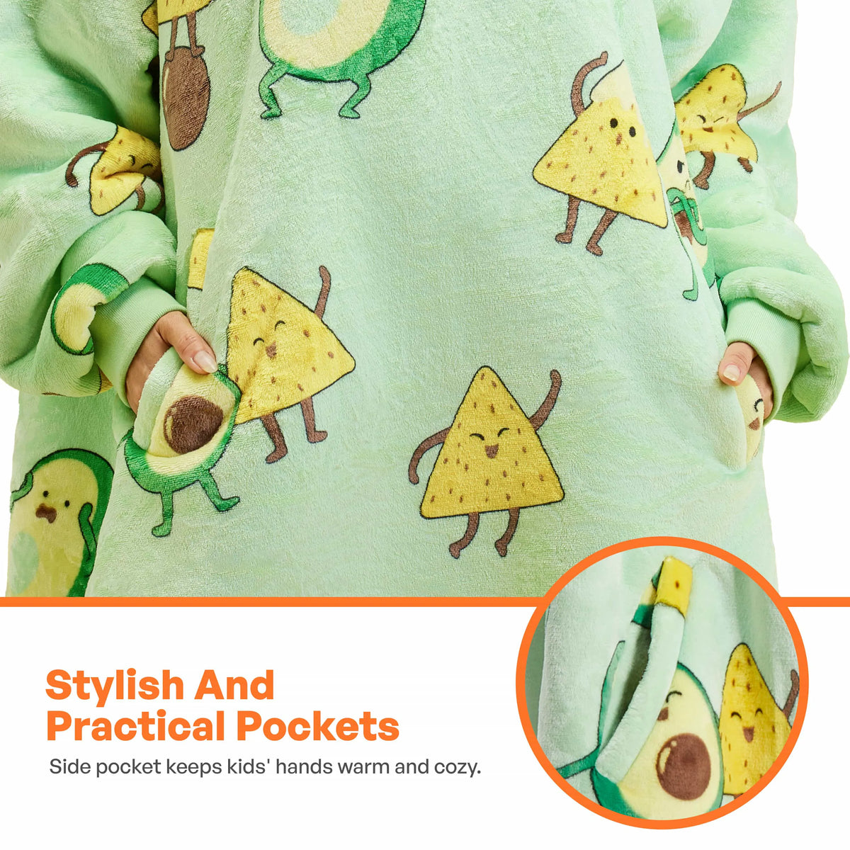 Avocado Adult Sherpa Wearable Blanket