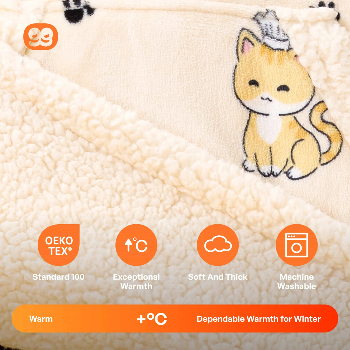 Adult Sherpa Cat Wearable Blanket