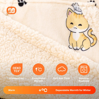 Adult Sherpa Cat Wearable Blanket