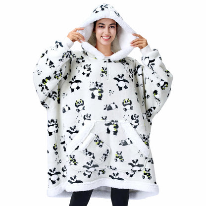 Adult Sherpa Wearable Blanket - Panda