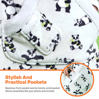 Adult Sherpa Wearable Blanket - Panda