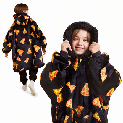 Kids' Sherpa Wearable Blanket - Pizza