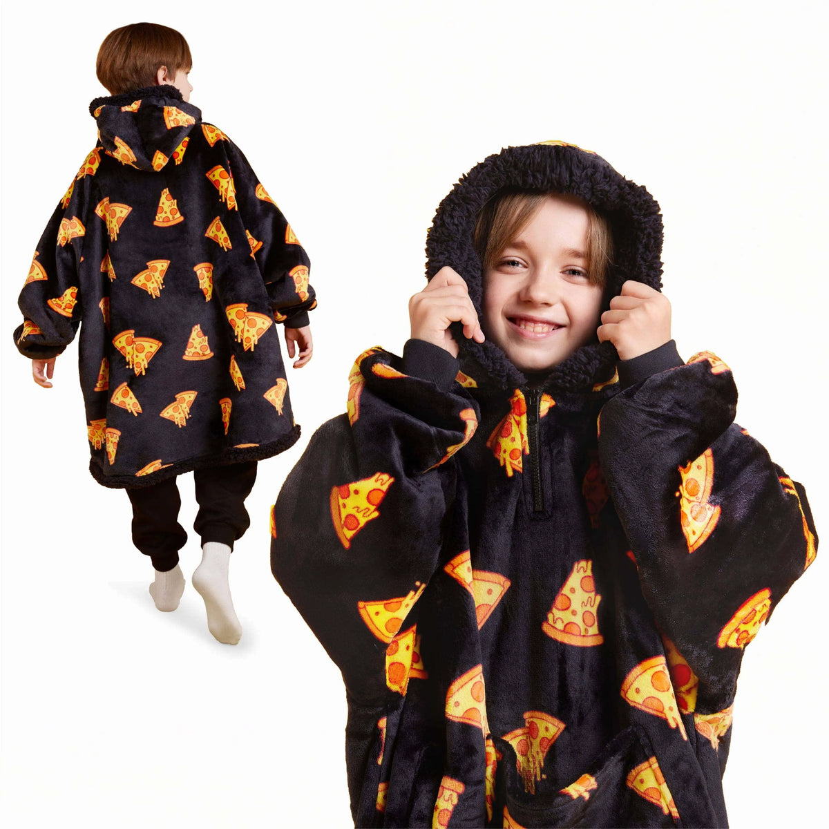 Kids' Sherpa Wearable Blanket - Pizza