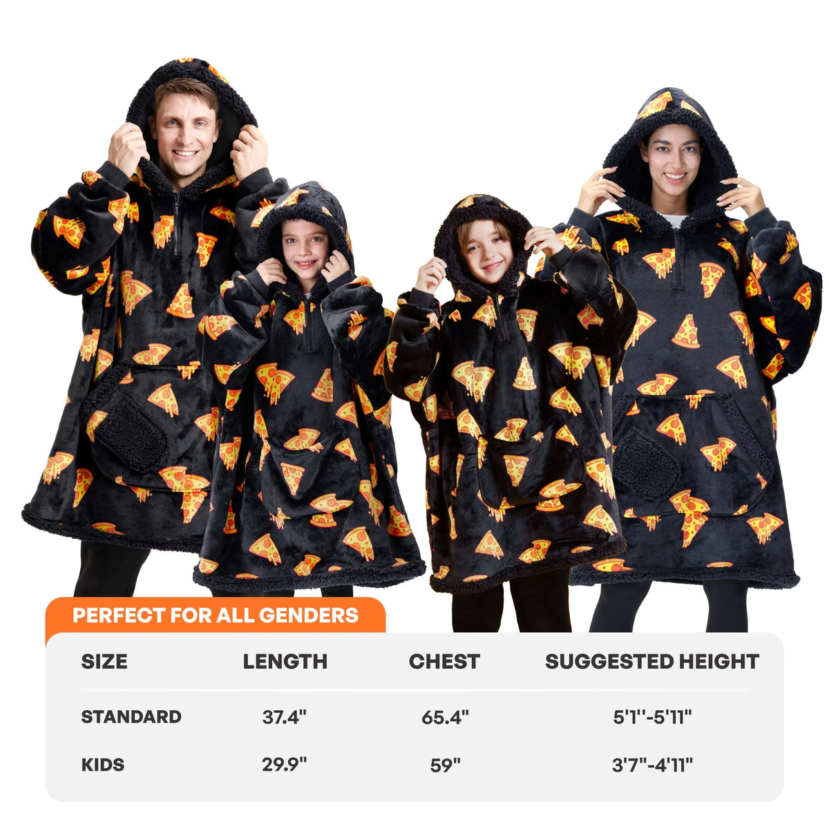 Kids' Sherpa Wearable Blanket - Pizza