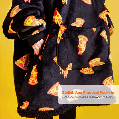 Kids' Sherpa Wearable Blanket - Pizza