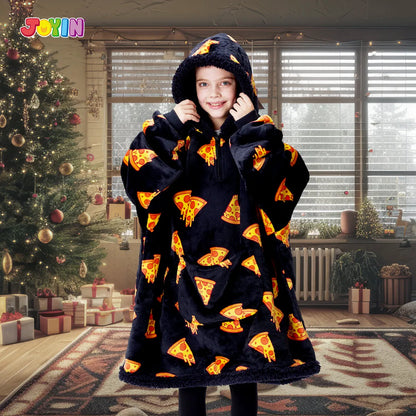 Kids' Sherpa Wearable Blanket - Pizza