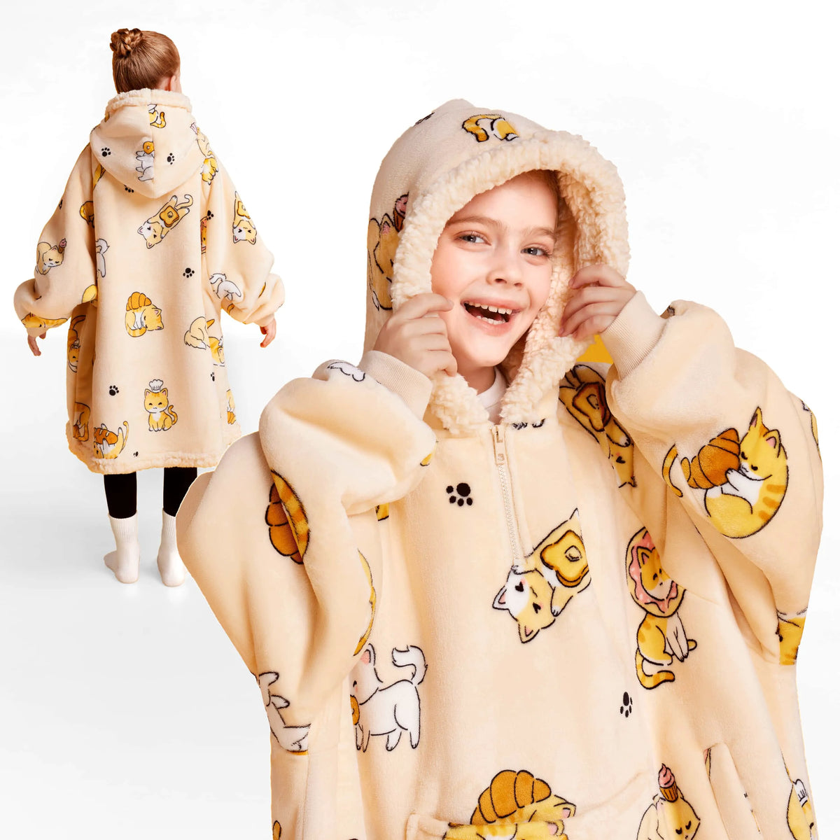 Kids' Sherpa Wearable Blanket - Cat