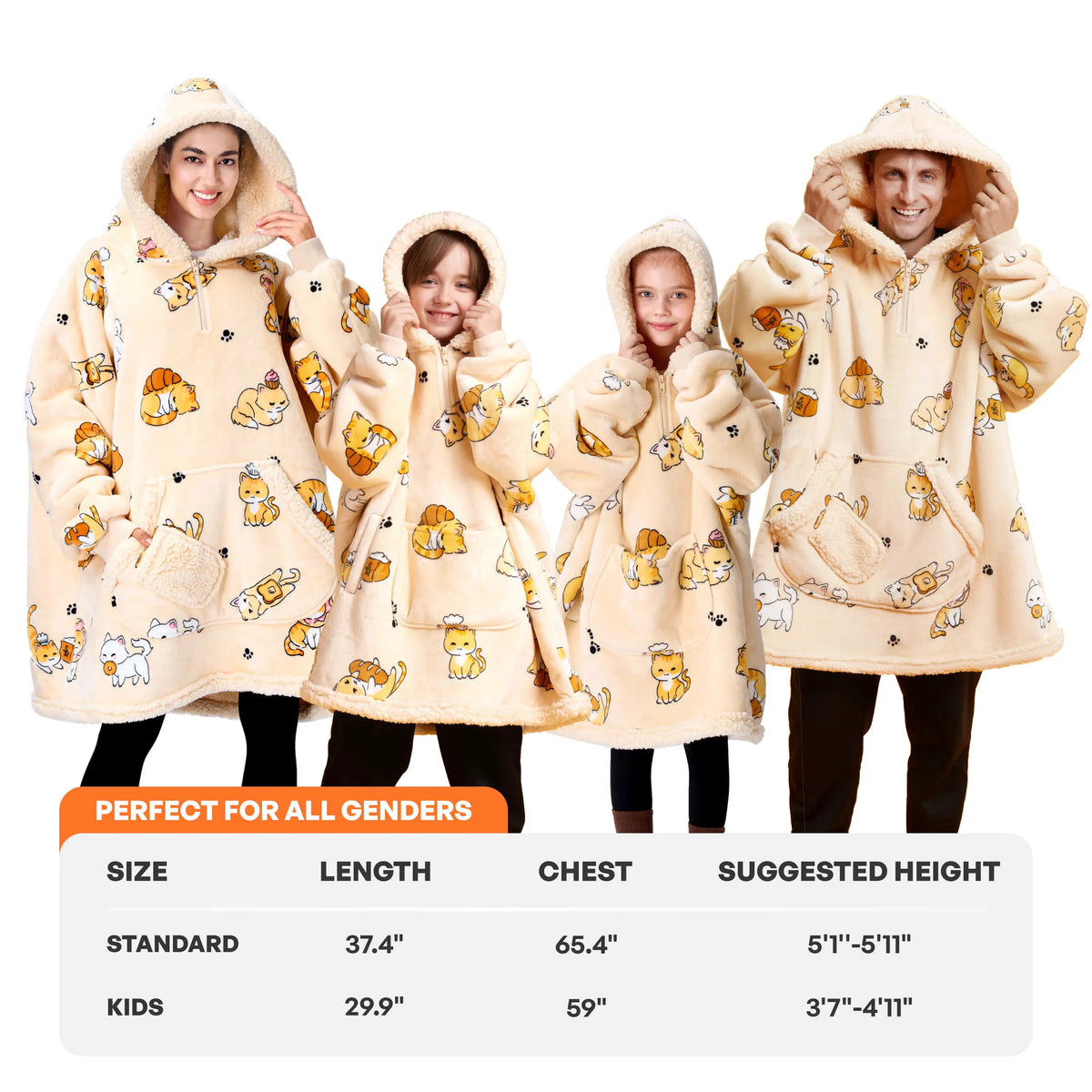 Kids' Sherpa Wearable Blanket - Cat