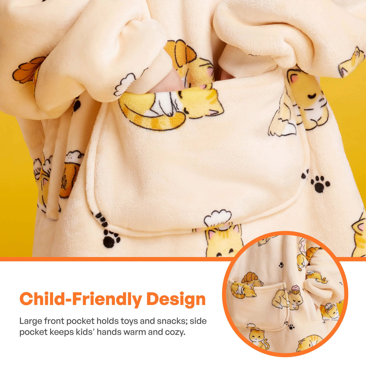 Kids' Sherpa Wearable Blanket - Cat