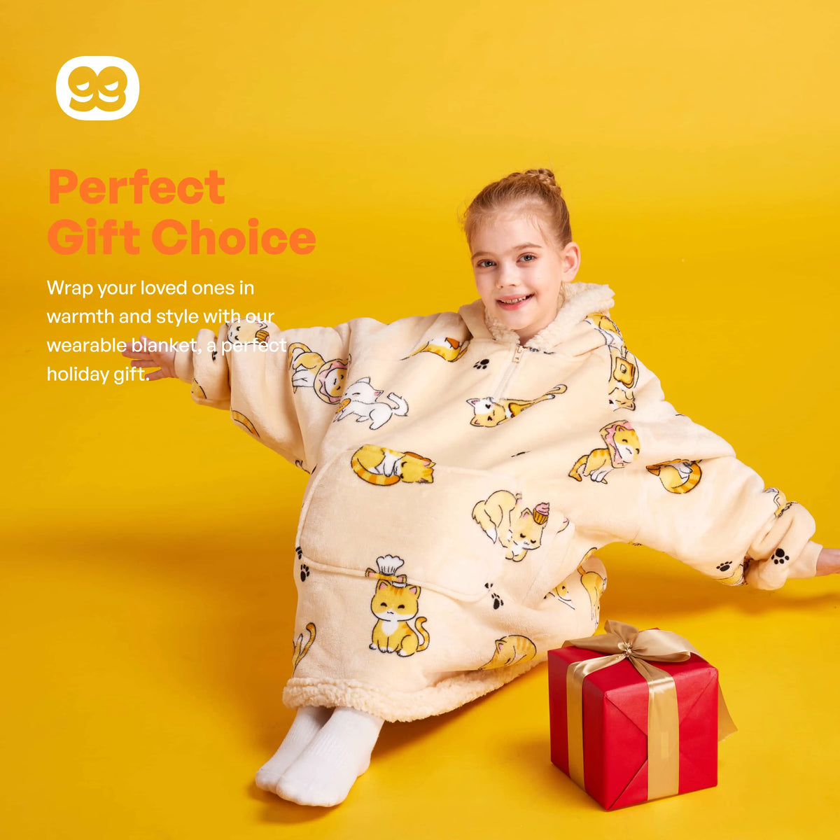 Kids' Sherpa Wearable Blanket - Cat