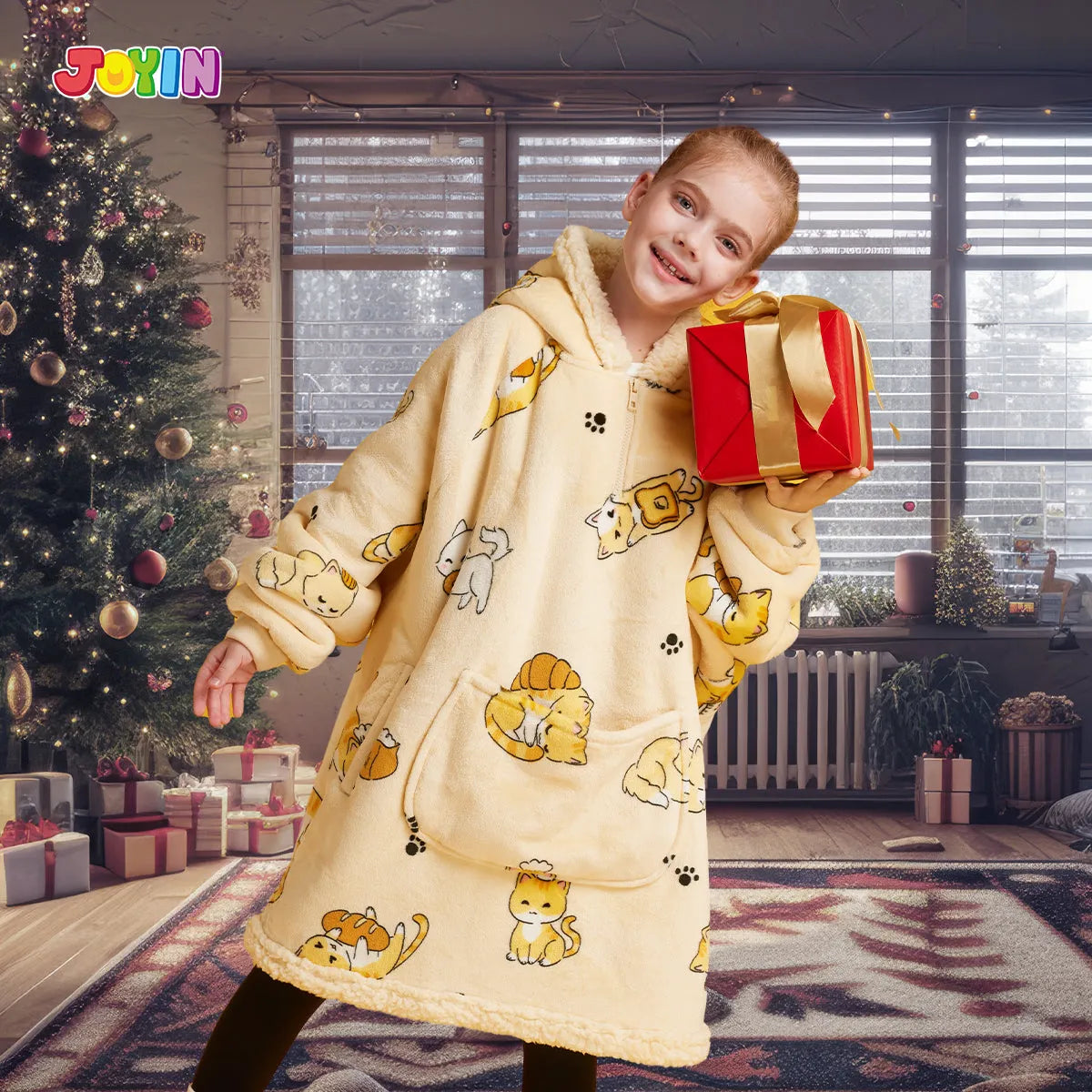 Kids' Sherpa Wearable Blanket - Cat