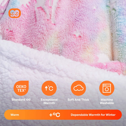 Kids' Sherpa Wearable Blanket - Unicorn Glow Print