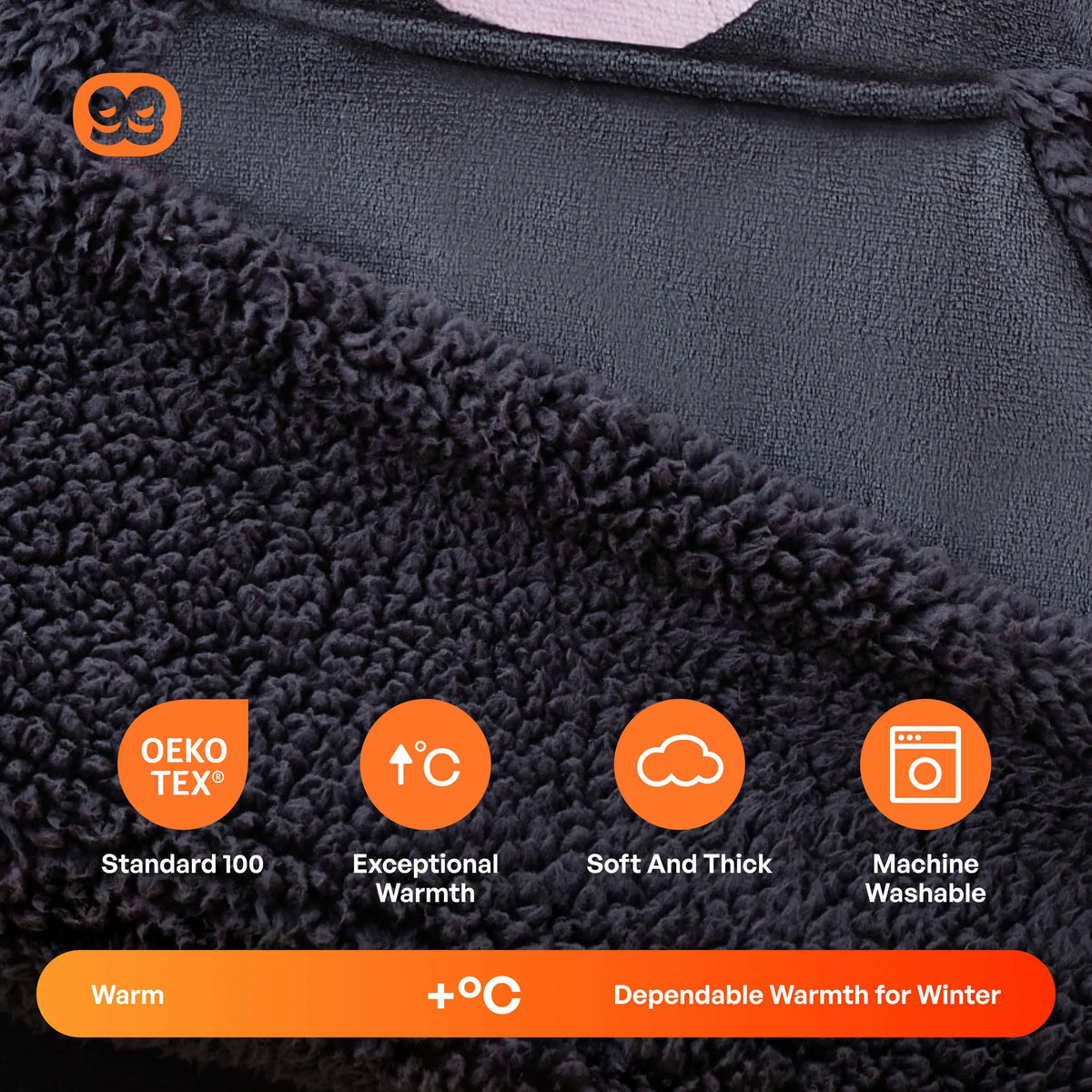 Adult Sherpa Wearable Blanket - Black Cat Shape