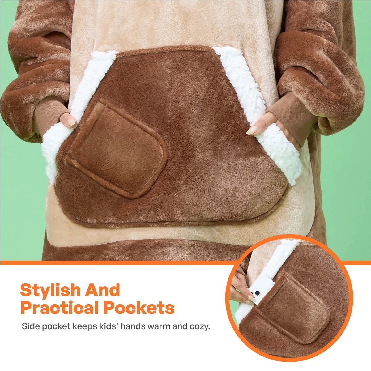 Adult Sherpa Wearable Blanket - Sloth Shape